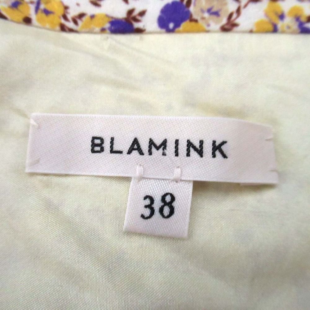 美品 BLAMINK ブラミンク リバティ柄 フラワー柄 シルク100% スカーフ