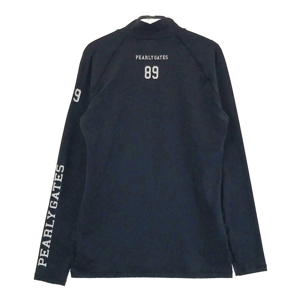 サイズ：5 PEARLY GATES パーリーゲイツ  ハイネック 長袖Tシャツ  ブラック系 [240101403098] ゴルフウェア メンズ ストスト サイズ：5 PEARLY GATES パーリーゲイツ ハイネック 長袖Tシャツ