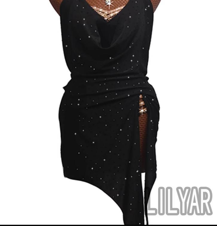 【社交ダンス衣装】ブラック TAKADANCE ラテン ドレス ワンピース 黒 社交ダンス ラテンドレス ラテンダンス衣装 ワンピース 黒 ラテン衣装