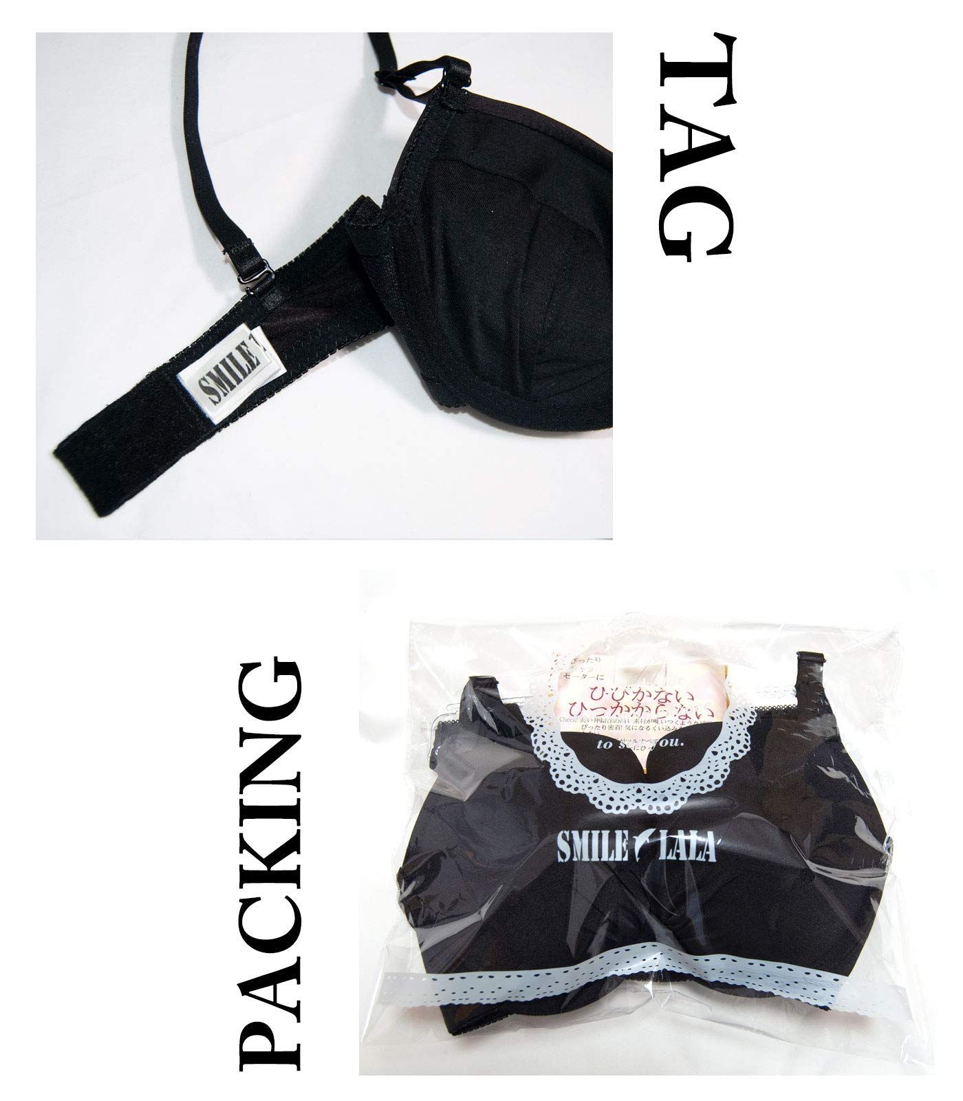 Smile LaLa ブラック F85 レディース ブラジャー ショーツ 女性下着