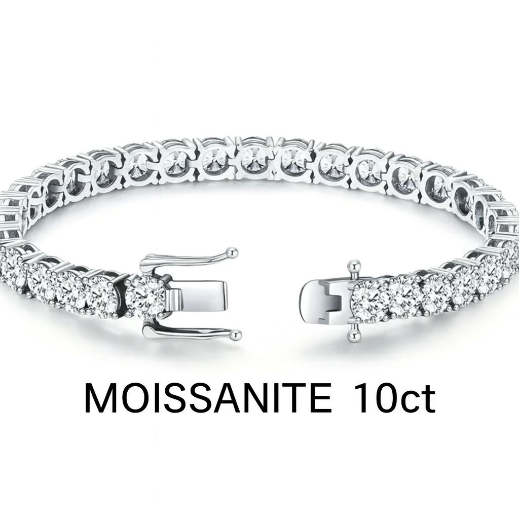 【フルモアサナイト】ラグジュアリー　高級テニスチェーンブレスレット フルモアサナイト】ラグジュアリー 高級テニスチェーンブレスレット