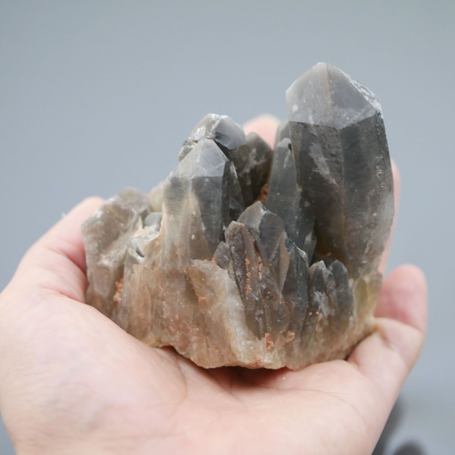 高品質 チベット産 モリオン 原石 クラスター 黒水晶 ケアンゴーム 261g モリオン クラスター ケアンゴーム クラスター チベット産 黒
