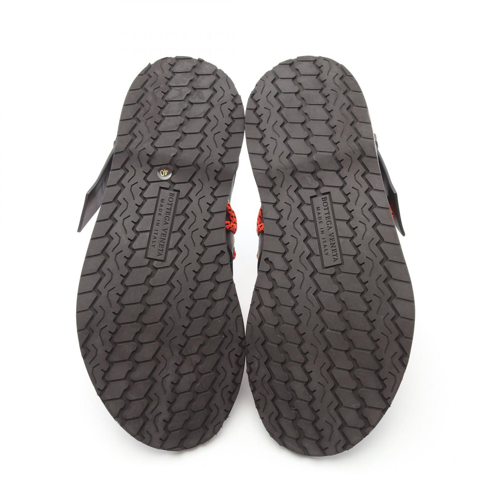 関税送料込【BOTTEGA VENETA】サンダル 4collars レザー 無地 ボッテガヴェネタ BOTTEGA VENETA サンダル 茶色/オレンジ