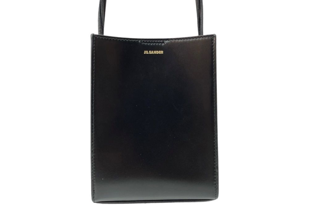 ジルサンダー JIL SANDER TANGLE SMALL SHOULDER BAG タングル スモール ショルダー バッグ コンパクト 黒 バッグ レディースバッグ ショルダーバッグ メッセンジャーバッグ ロゴ ブラック 104B-42