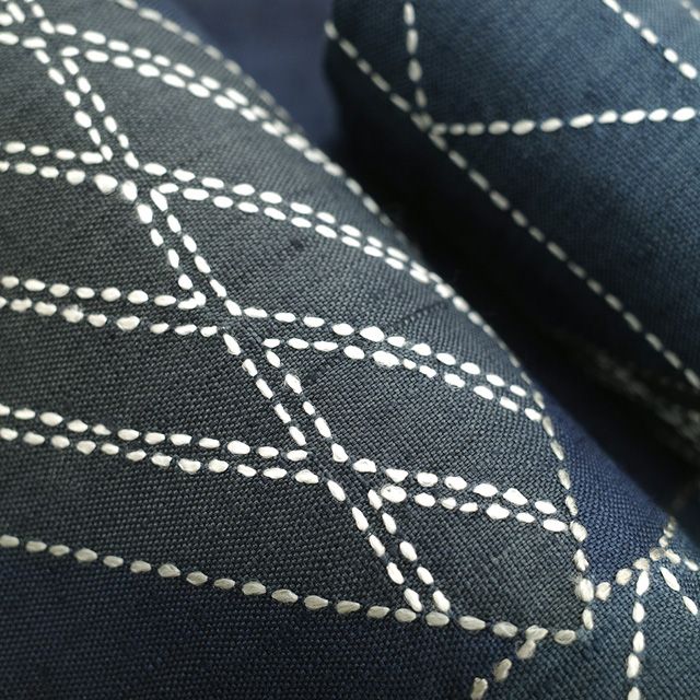 marukoです 特選の手刺繍【刺し子】　極上の風合い【真綿紬】袋帯 maruko様専用です 特選の手刺繍【刺し子】 極上の風合い【真綿紬