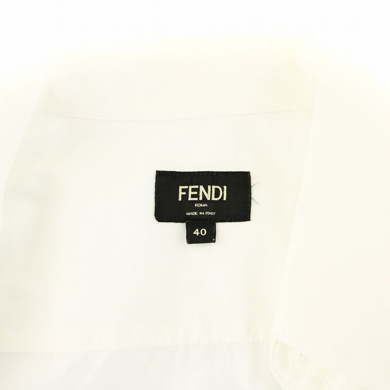 フェンディ FENDI ROMA ドレスシャツ 長袖 ポケットロゴ