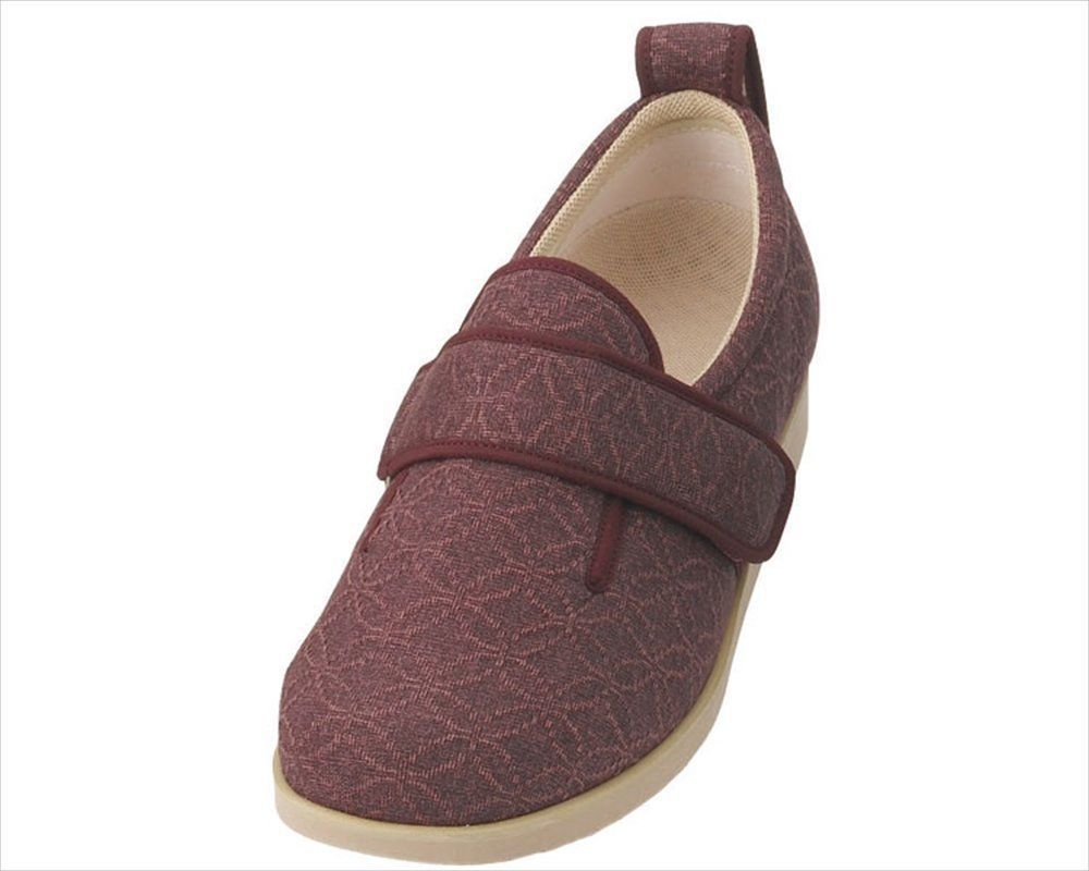 Size 22.0~22.5 cm 3E_Color 小豆色 徳武産業 介護シューズ あゆみ ダブルマジックII雅 施設 院内用 レディース あずき Mサイズ 22.0~22.5cm 足囲3E 両足