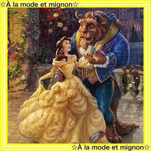 【スピード発送】Bella the Beauty and beast 美女と野獣 、14目クロスステッチキット counted cross stitch kits Egyptian cotton floss 14ct 250x250 stitch 55x55
