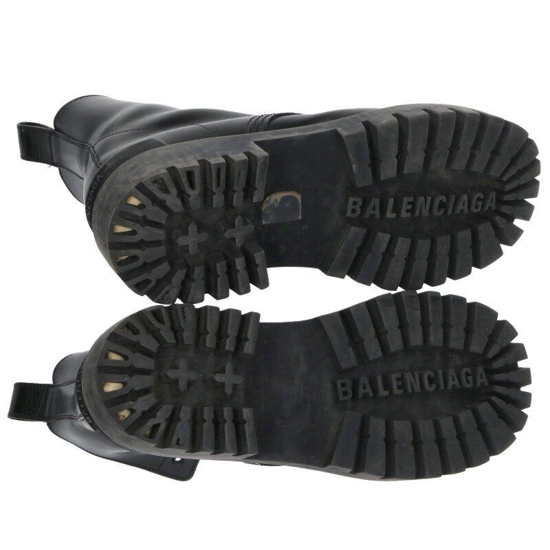 【BALENCIAGA】ストライク プラットフォームブーツ ブラック ホワイト の ウィメンズ Strike プラットフォーム ブーティ