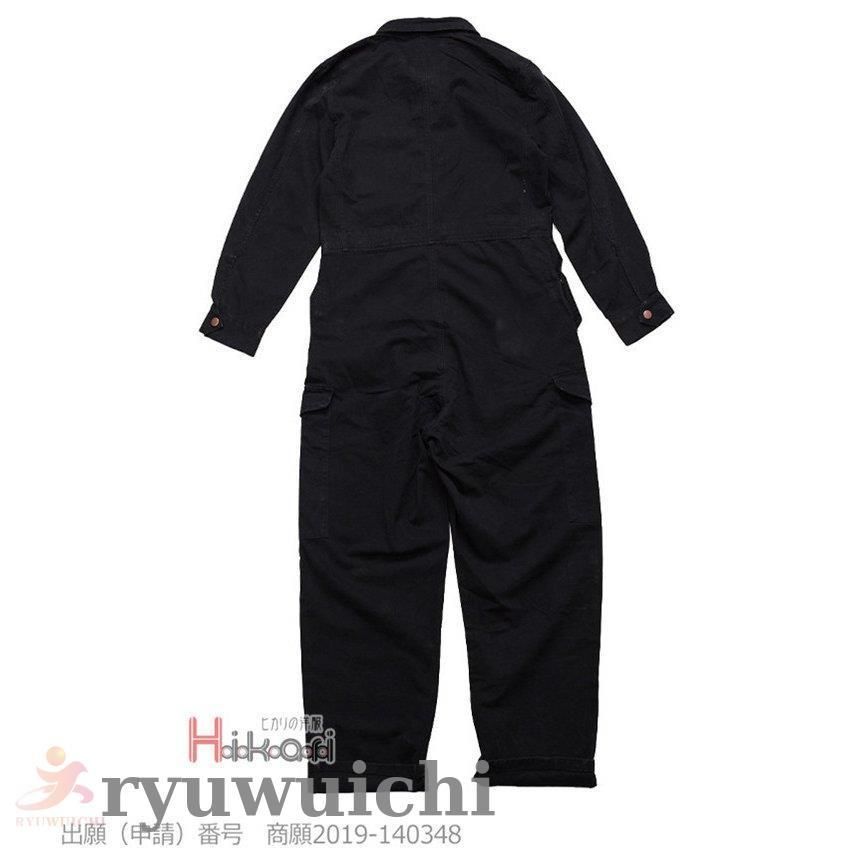 MOON Equipped ブラックオーバーオール つなぎ　長袖　美品　希少 T/C長袖つなぎ服 BIG FIELD 長袖つなぎ オールシーズン 【通販