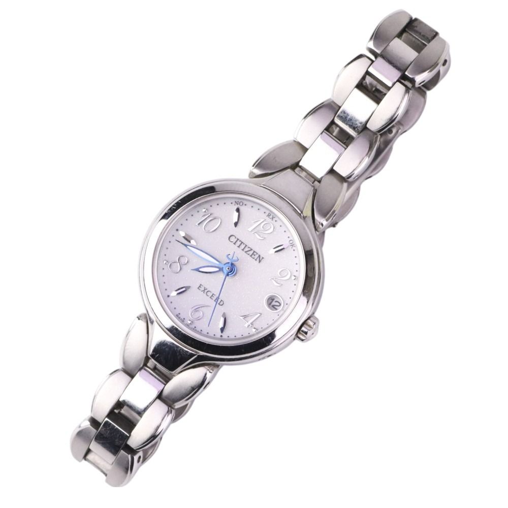 CITIZEN シチズン エクシード ハッピーフライト エコドライブ電波 レディースウォッチ 腕時計 ES9474-59W シルバー レディース 古着