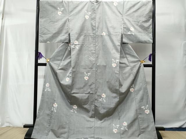 平和屋着物▽訪問着 手描き 枝花文 正絹 逸品 CAAW4521hy