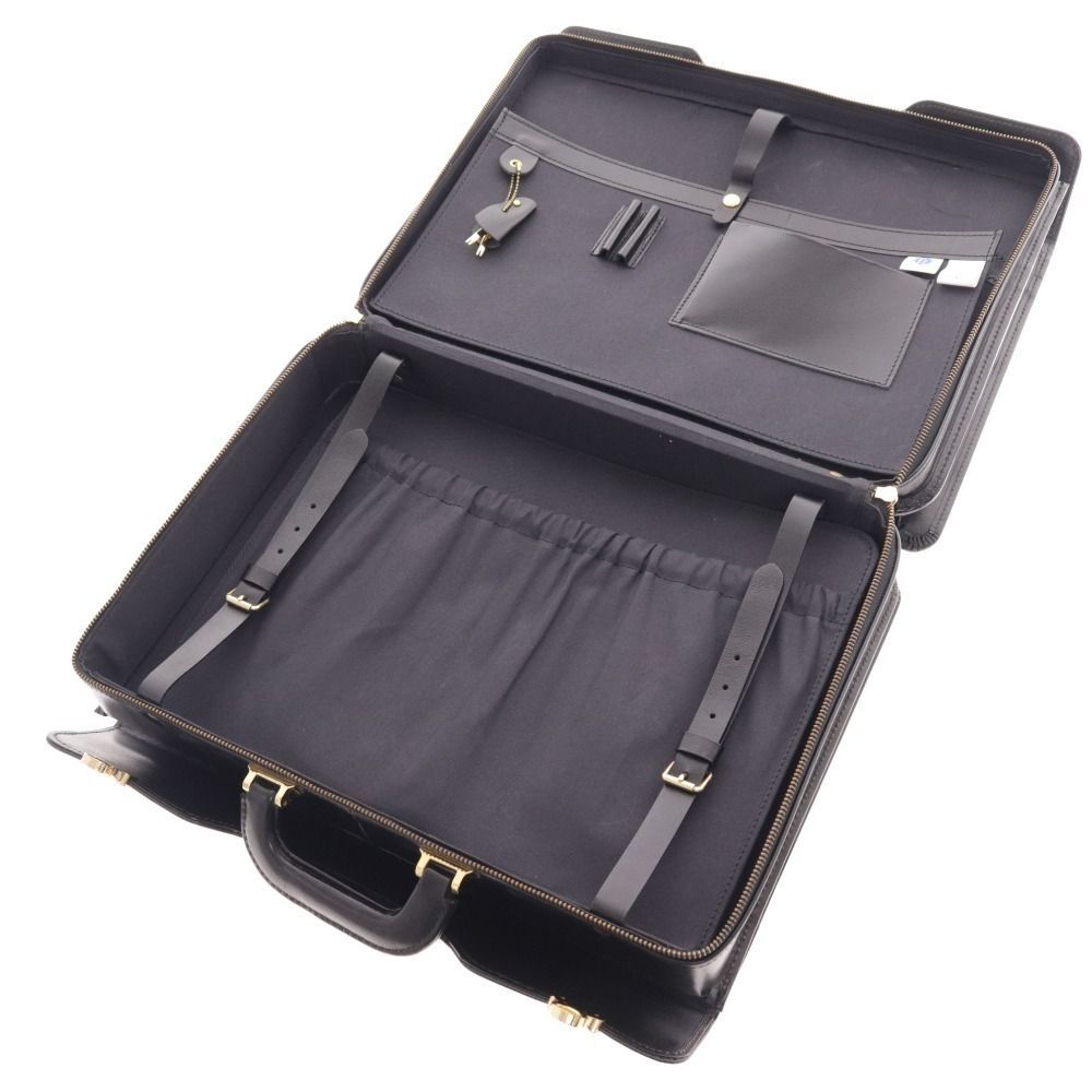 【廃盤】PORTER ポーター　パイロットケース　ブラック　レザー　鍵付き □ ポーター 吉田カバン アタッシュケース パイロットケース
