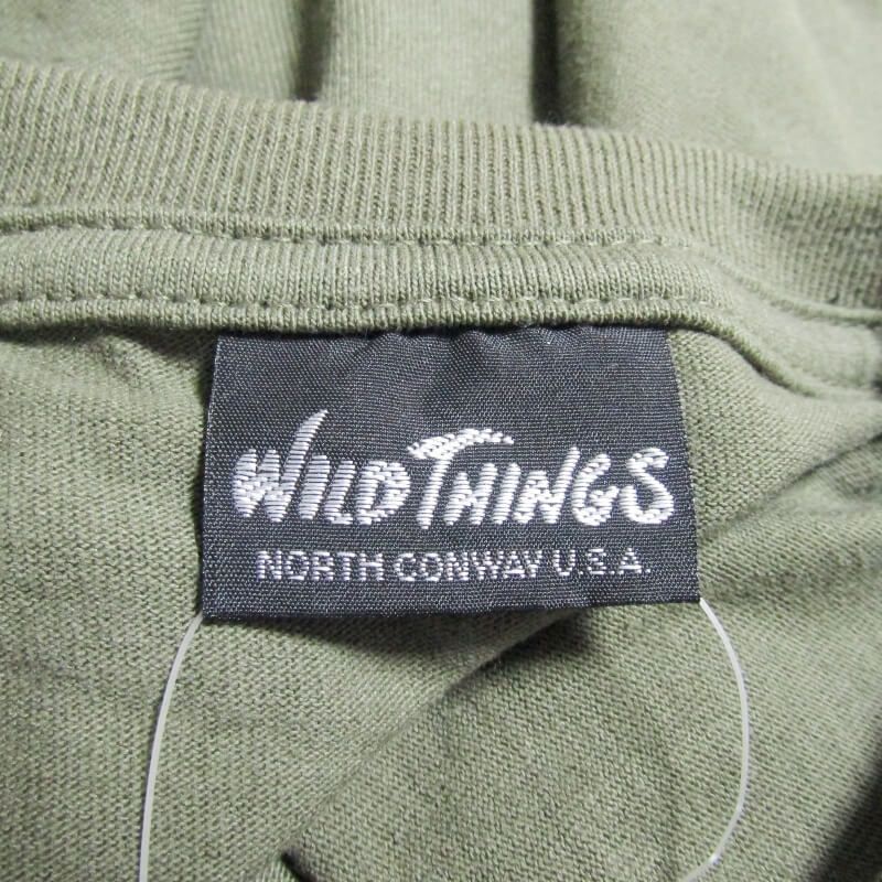 未使用 WILDTHINGS × FREAK'S STORE ワイルドシングス 半袖Tシャツ WT24SS-04 24SS フリークスストア別注 オリーブ L 27107348