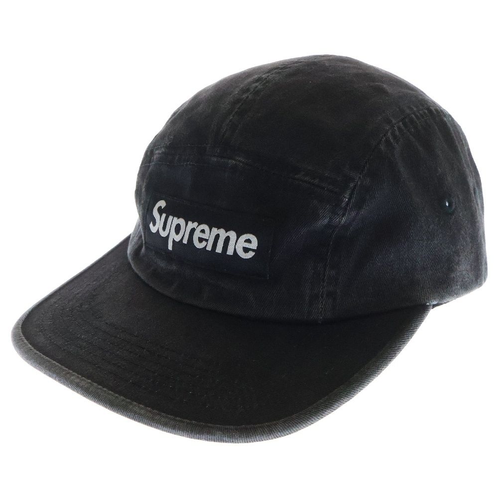 SUPREME シュプリーム 25SS Washed Chino Twill Camp Cap ボックスロゴ ウォッシュド加工キャンプキャップ ブラック