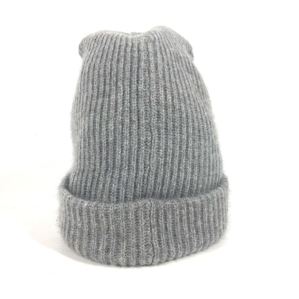 CHROME HEARTS クロムハーツ ニット帽 クロスレザー パッチ カシミヤ