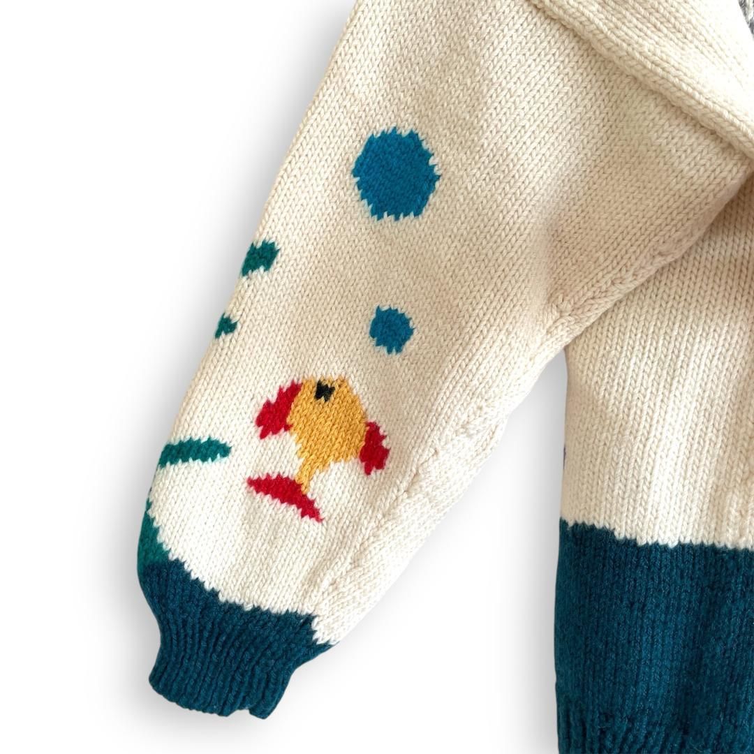 柄 BONZO ボンゾー オーストラリア製 ウール ハンドメイド カーディガン NEXPOTALLINN_EU