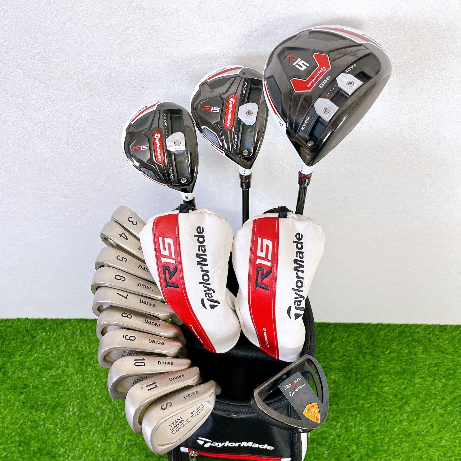 【キャディバッグ新品】テーラーメイド　R15 メンズゴルフ　豪華14本フルセット キャディバッグ新品】テーラーメイド R15 メンズゴルフクラブセット