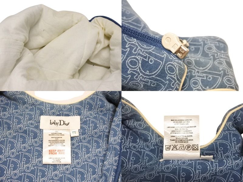  Christian Dior クリスチャンディオール Baby ベイビー用品 sleeping back 寝袋 ブルー 4 b 007956 おくるみ ブランケット ベビー服(~95cm)