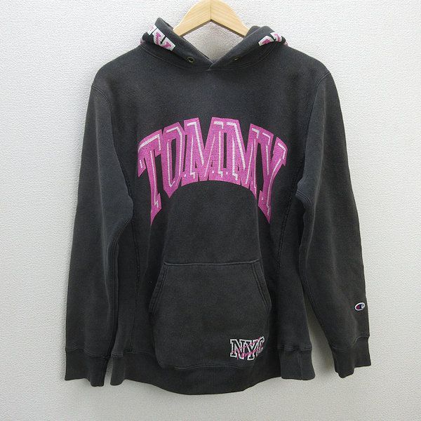 kチャンピオン/×トミー/champion×TOMMY REVERSE WEAVE コラボパーカ/リバースウィーブ【L】濃灰色/MENS11【中古】