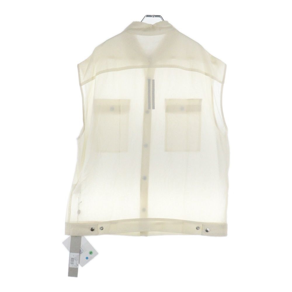 Rick Owens リックオウエンス SLEEVELESS JUMBO SHIRT ジャンボ ノースリーブシャツ アイボリー RP01B4725-OR