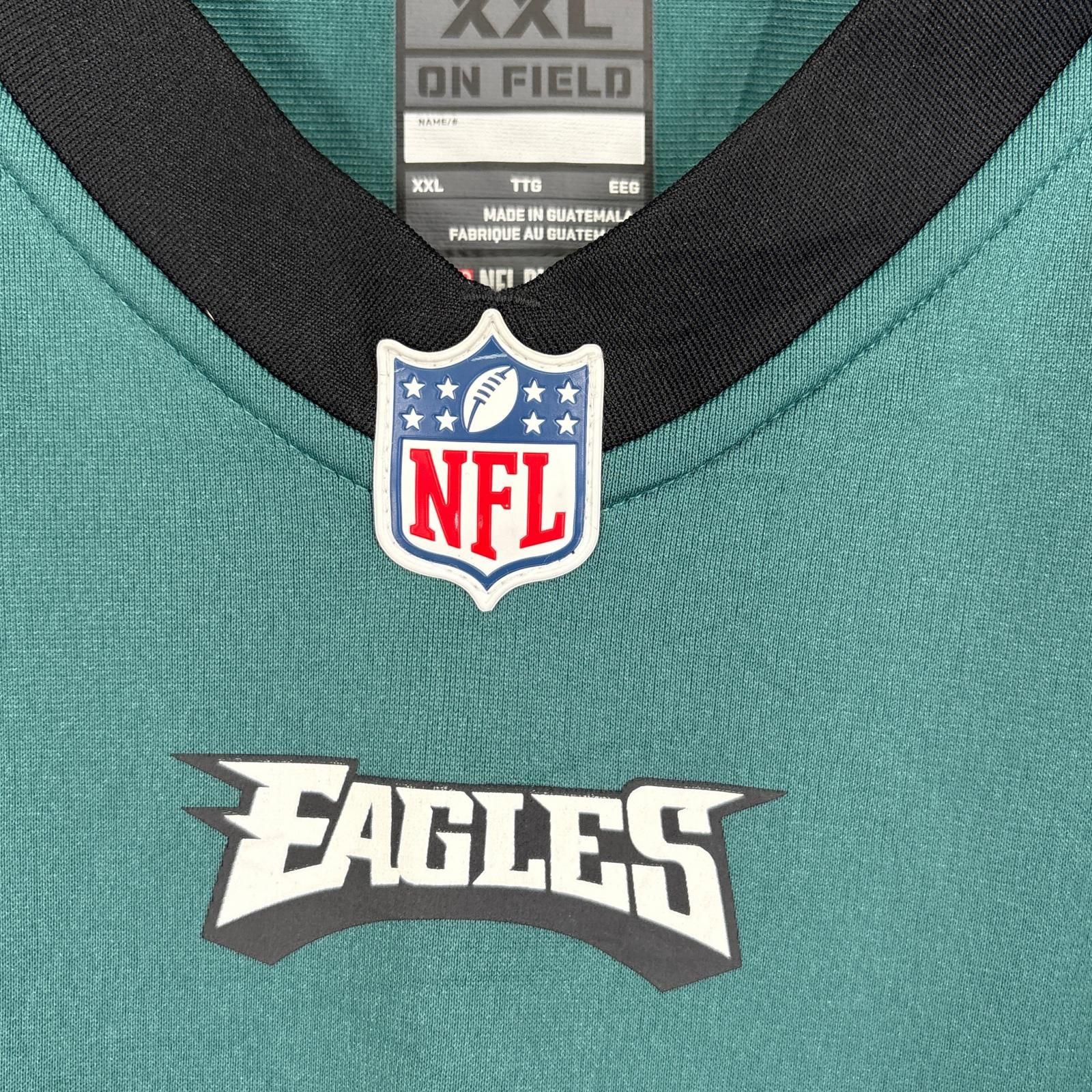 リーボック NFL 全刺繍 イーグルス 半袖ゲームシャツ グリーン XXL 1947OM-KD】90's-00's NFL イーグルス アメフト ゲームシャツ XL