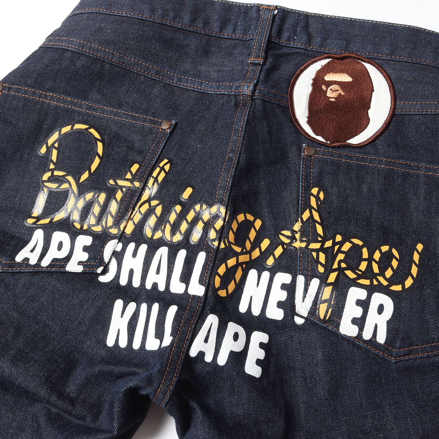 A bathing ape Champion Logo Shorts DenimConditionDS - ショートパンツ