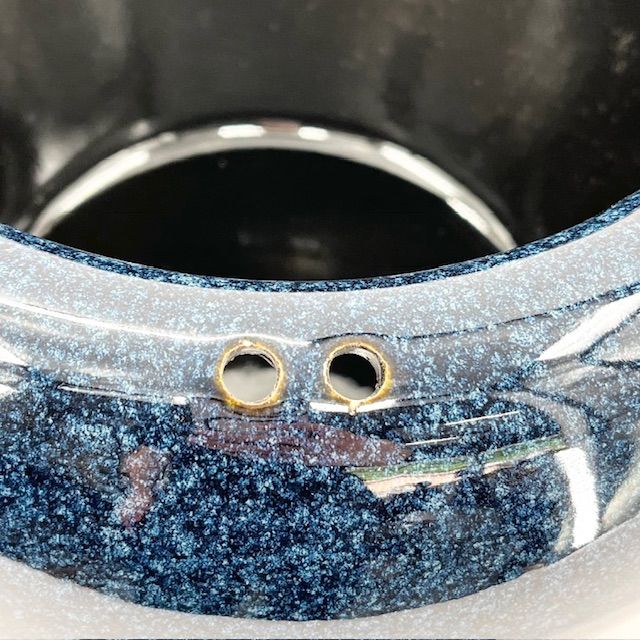 海鼠釉（なまこゆう）丸火鉢 陶器製 直径40cm 高さ30cm 睡蓮鉢 金魚鉢