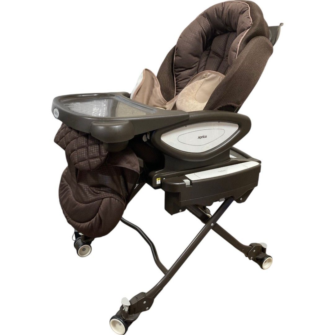 美品✨ Aprica ユラリズム オートHIDXハイローチェア Aprica アップリカ ユラリズム オート AD (アースグレー ) ハイ