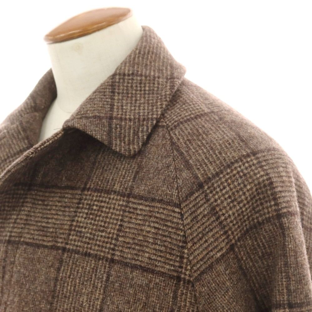 チェック ステンカラーコート