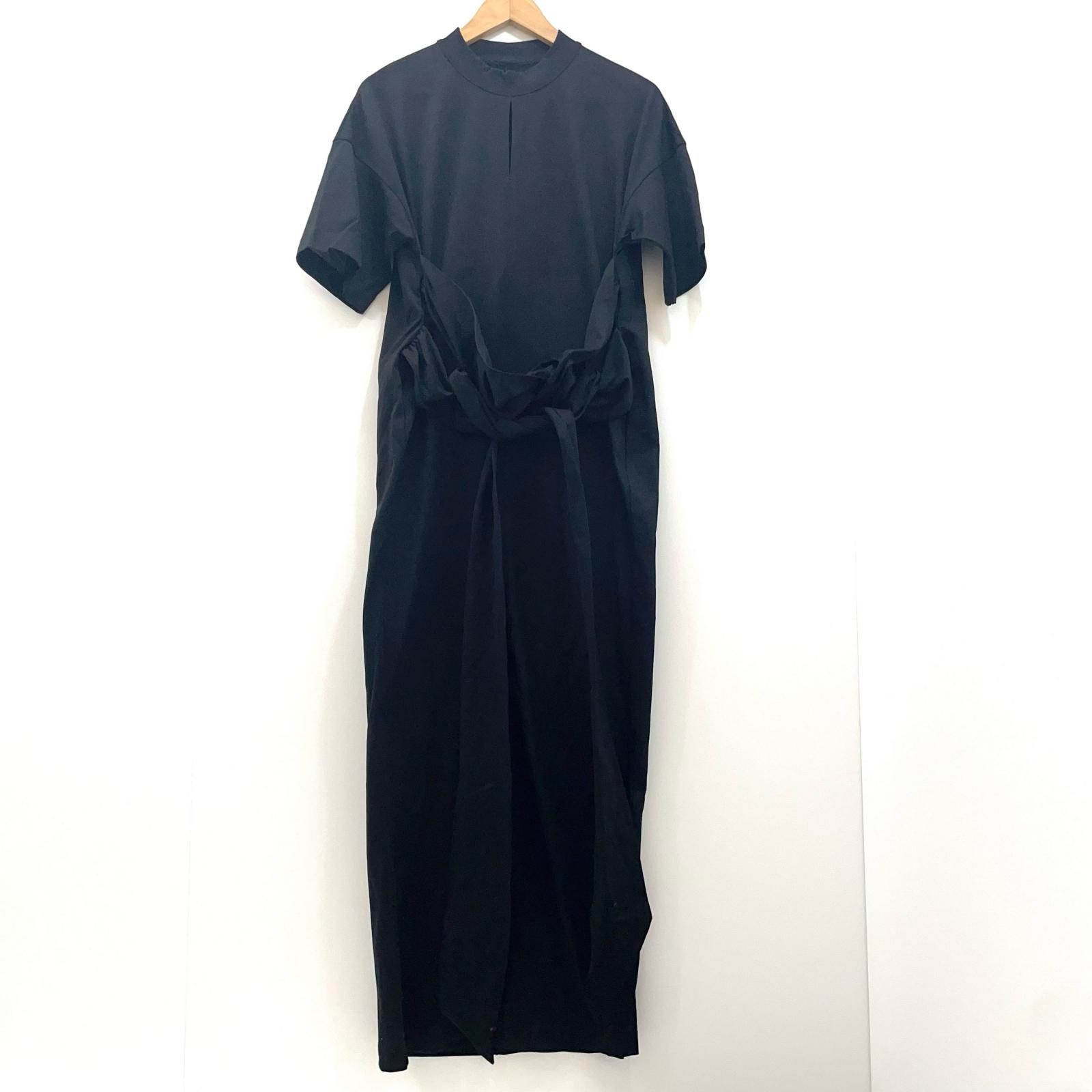 尾張小牧店 Mame Kurogouchi | マメ クロゴウチ ワンピース 23AW Suvin Cotton Jersey Dress ブラック サイズ 1 110