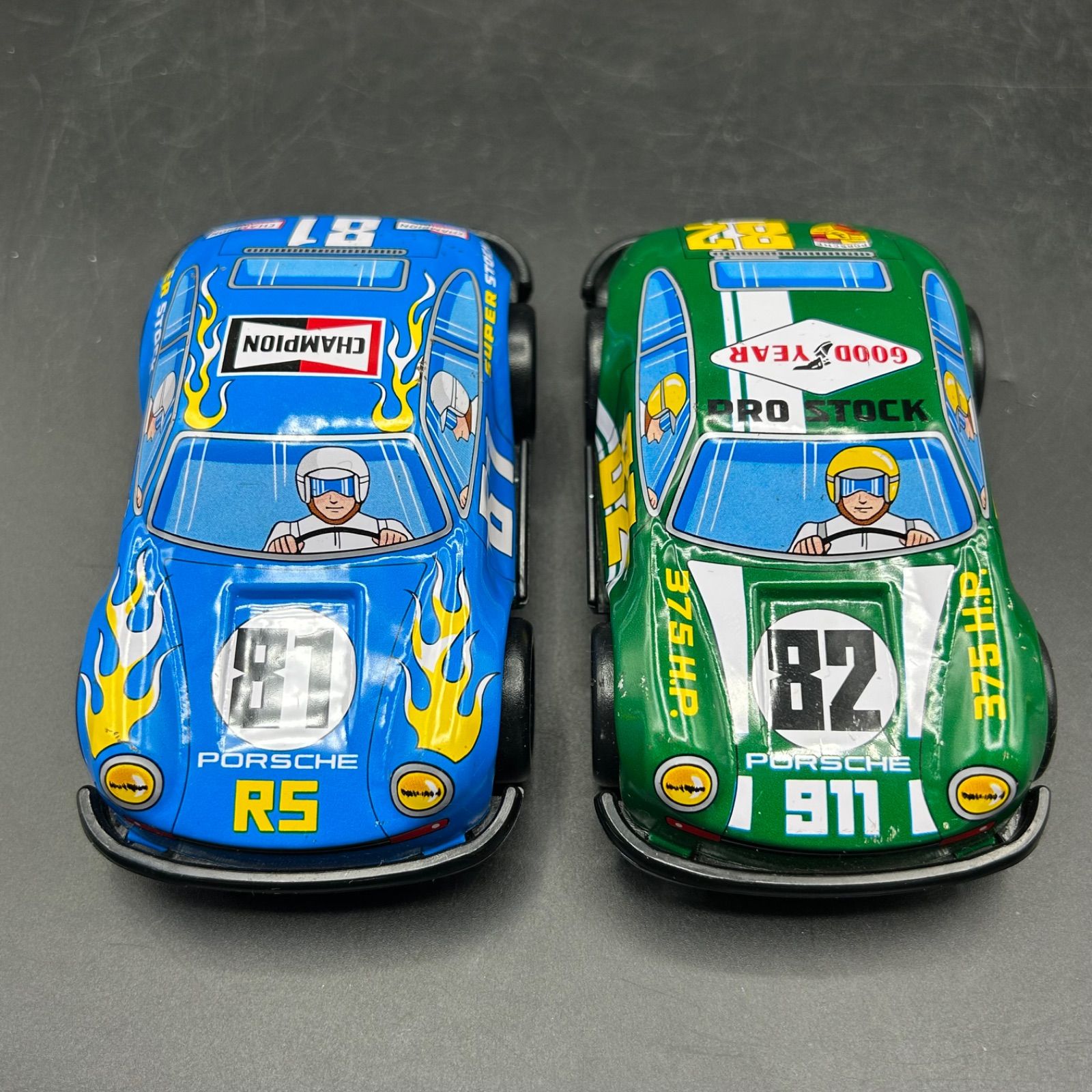 4個セット ブリキ ダイヤ ミニカー レーシングカー ポルシェ 寺井商店 