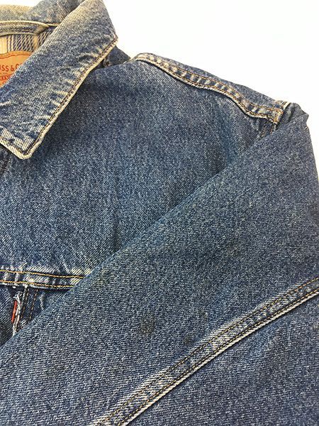 古着 90s USA製 Levi's 70699-0289 デカタグ チェック ライナー ビッグシルエット デニム ジャケット Gジャン XL 古着 90s USA製 Levi's 70699-0289 デカタグ チェック ライナー ビッグ