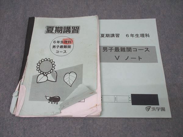 浜学園 6年生 夏期講習 理科 男子最難関コース【Vノート付き