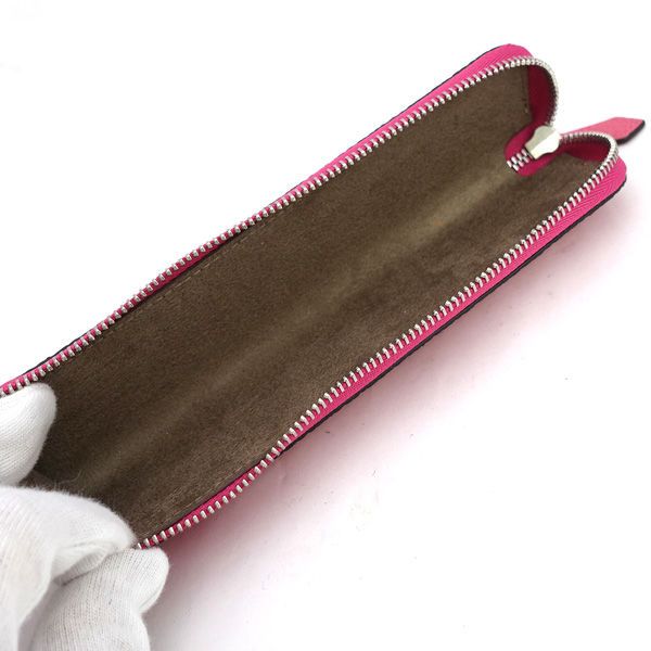 BONAVENTURA ボナベンチュラ ◆L字ファスナー ピンク ペンケース レザー ブランド SKLAD-KIRPICHA_RU