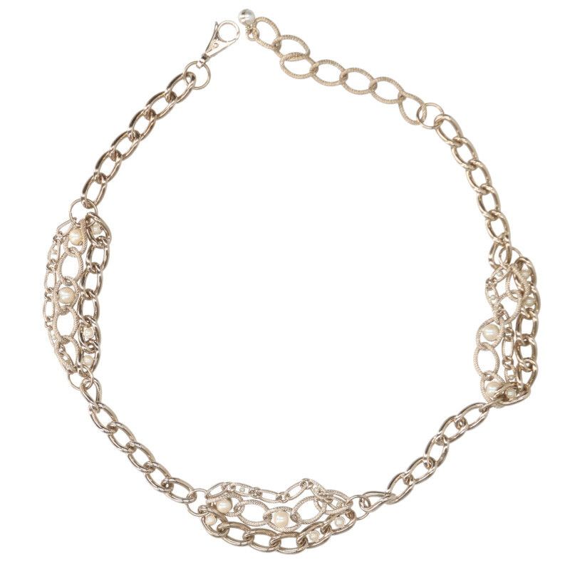 ドルチェアンドガッバーナ フェイクパールチェーンベルト レディース