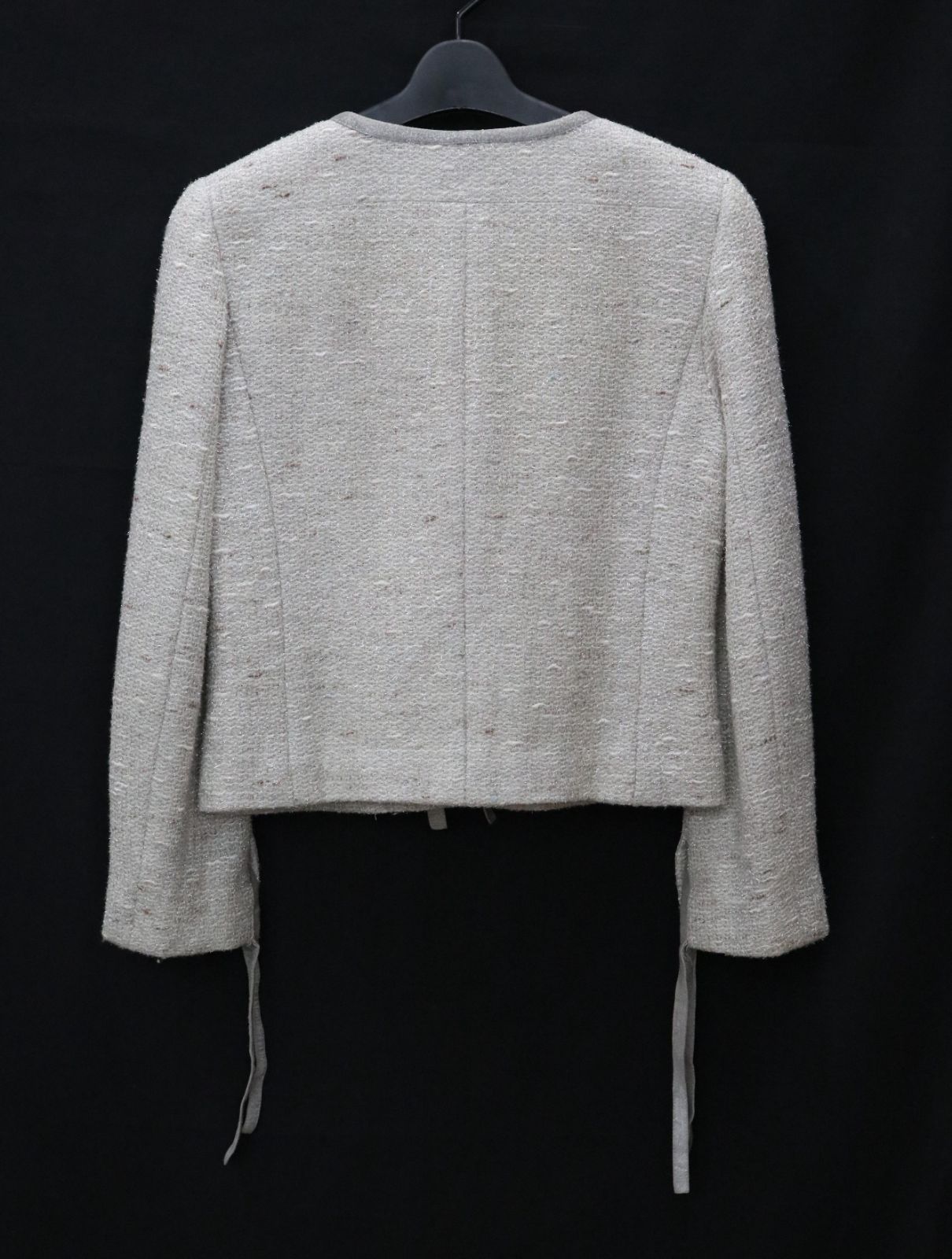 中古美品】CHANEL シャネル ヴィンテージ ツイード ジャケット 99A ココマーク ラメ シルバー リボン サイズ36 上着 付属品揃い【漂亮】  - メルカリ