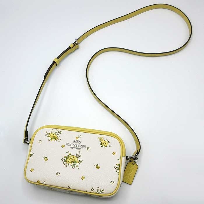 【新品】コーチ CAQ38 SVCAH (チョークマルチ) バッグ ショルダーバッグ COACH JAMIE レザー フローラル プリント ミニ カメラバッグ 斜め掛け アウトレット レディース 新品】コーチ CAQ38 SVCAH (チョークマルチ) バッグ ショルダーバッグ