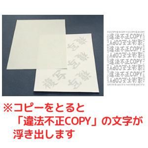 【新品・3営業日で発送】トヨシコー コピー偽造防止用紙-『違法不正COPY』仕様 片面 上質55kg A3 500枚入り (サイズ:A3 数量:500枚／1ケース)