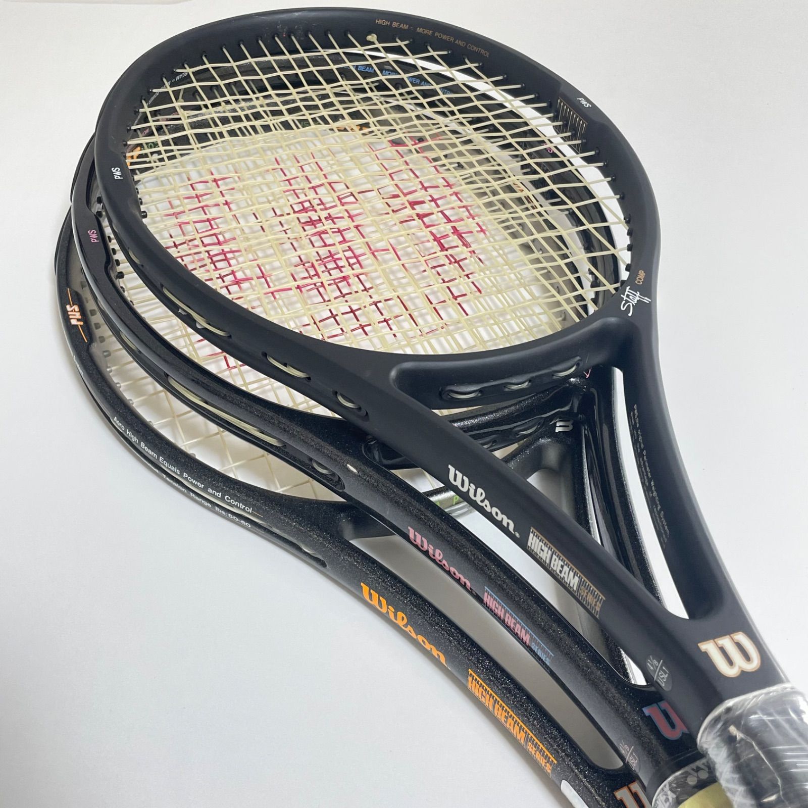 Wilson HIGH BEAM SERIES Staff COMP - STAFF 150ST - Lady Staff ウィンルソン ハイビームシリーズ スタッフ レディスタッフ 3本セット まとめ 硬式テニスラケット