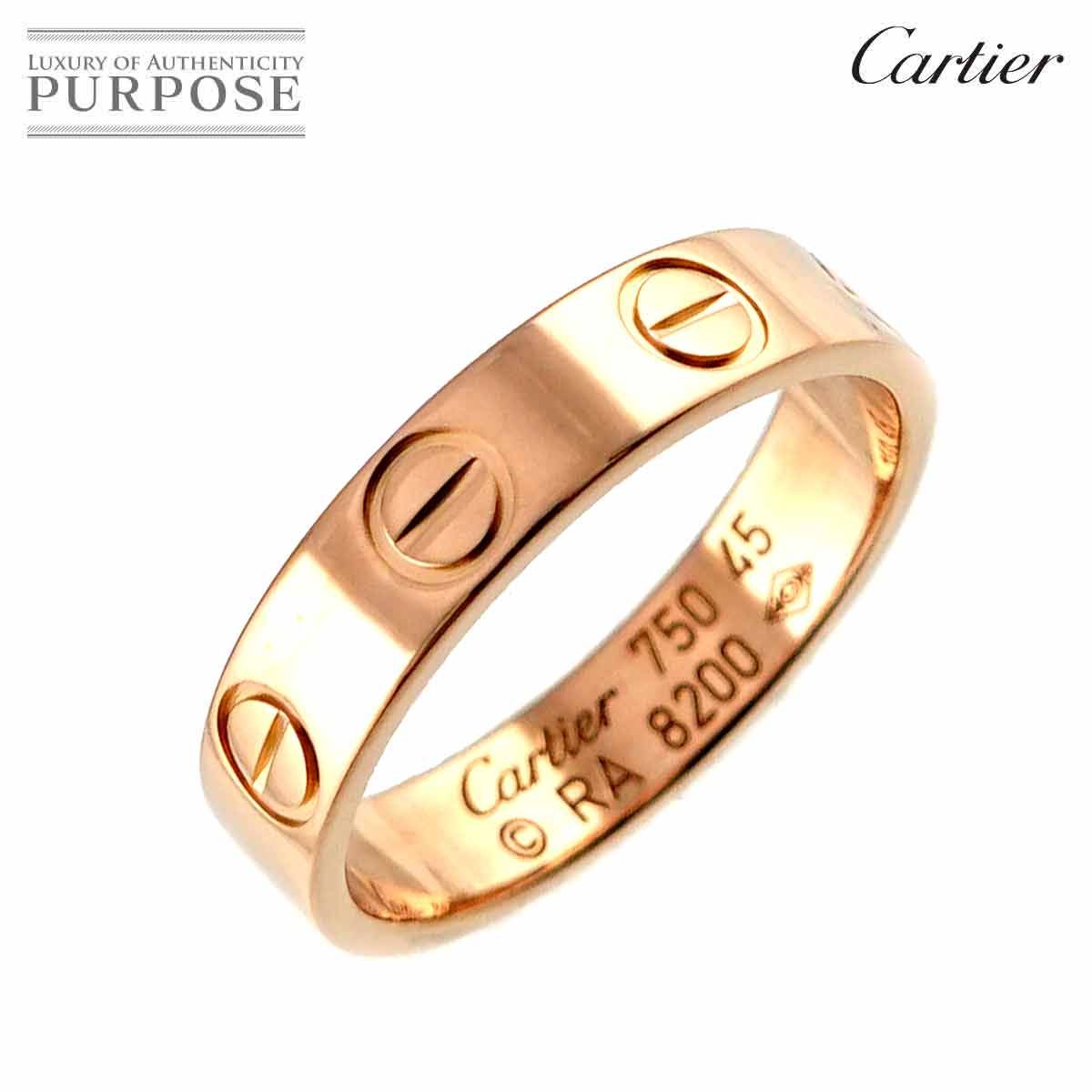 カルティエ Cartier ミニラブ #45 リング K18 PG ピンクゴールド カルティエ Cartier ミニラブ #45 リング K18 PG ピンクゴールド