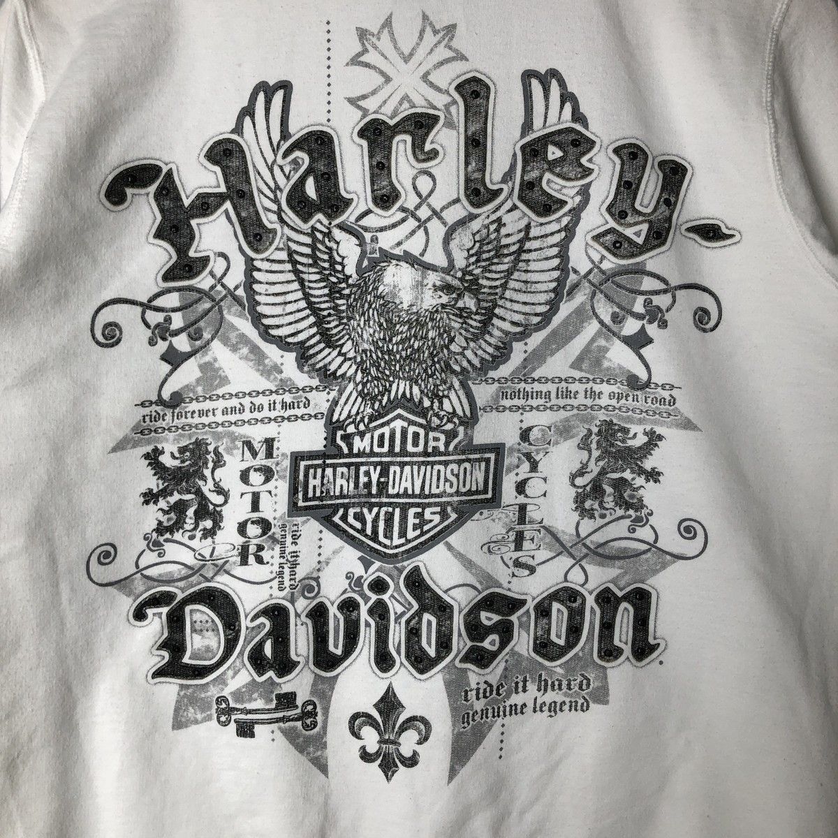 古着 ハーレーダビッドソン Harley-Davidson 鷲柄 イーグル柄 フルジップスウェットシャツ トレーナー レディースL相当 /eaa558058 古着 ハーレーダビッドソン Harley-Davidson 鷲柄 イーグル柄