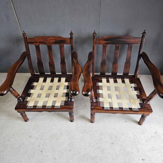 アンティーク ヴィンテージ 無垢材 アームチェア コロニアル  