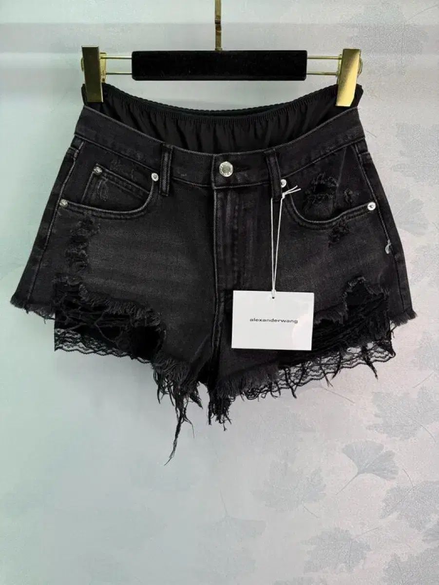 アル・ワン ショートパンツ アレキサンダーワン ロゴ ショーツ デニム  