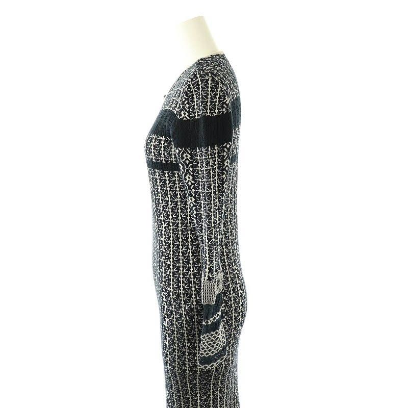 マメクロゴウチ Mame Kurogouchi Rib Jacquard Pedicel Knit