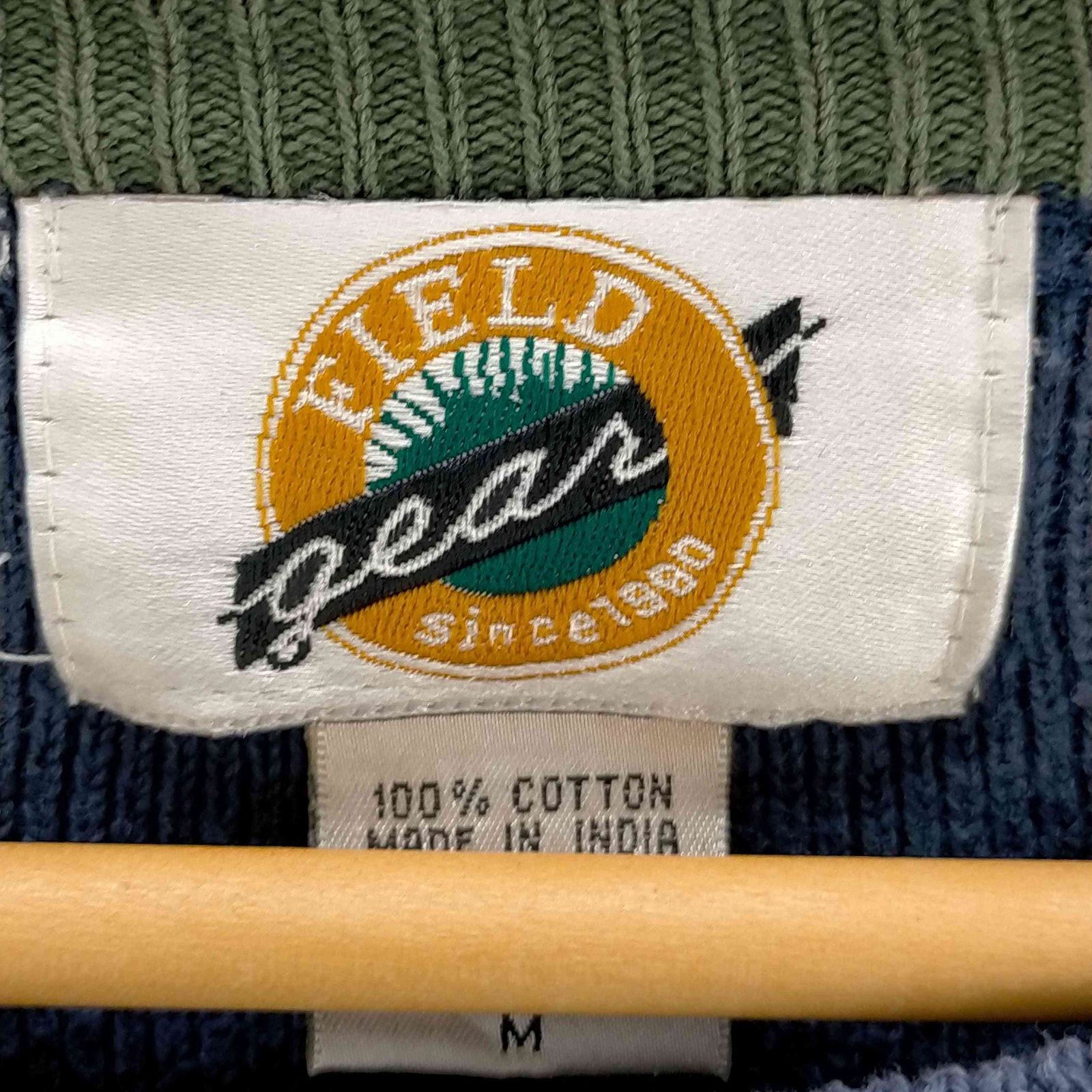 フィールドギア FIELD GEAR 90s マルチボーダー コットンニット メンズ 