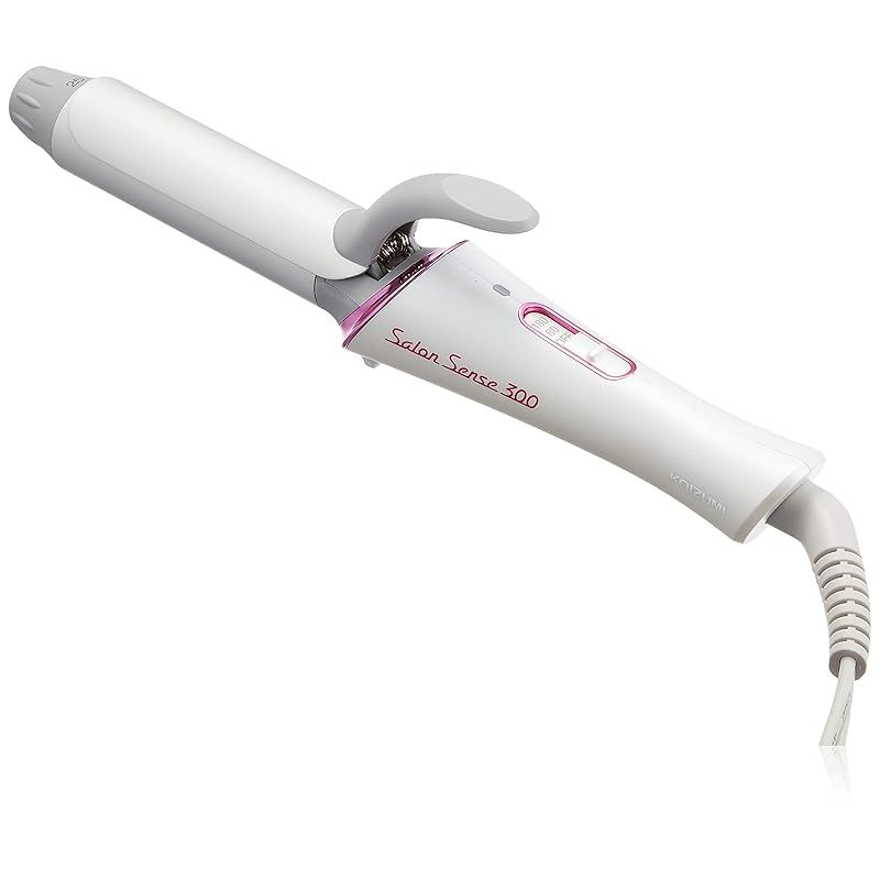 コイズミ ヘアアイロン カール 25mm サロンセンス 300 モバイル 海外対応 ホワイト KHR-1400/W
