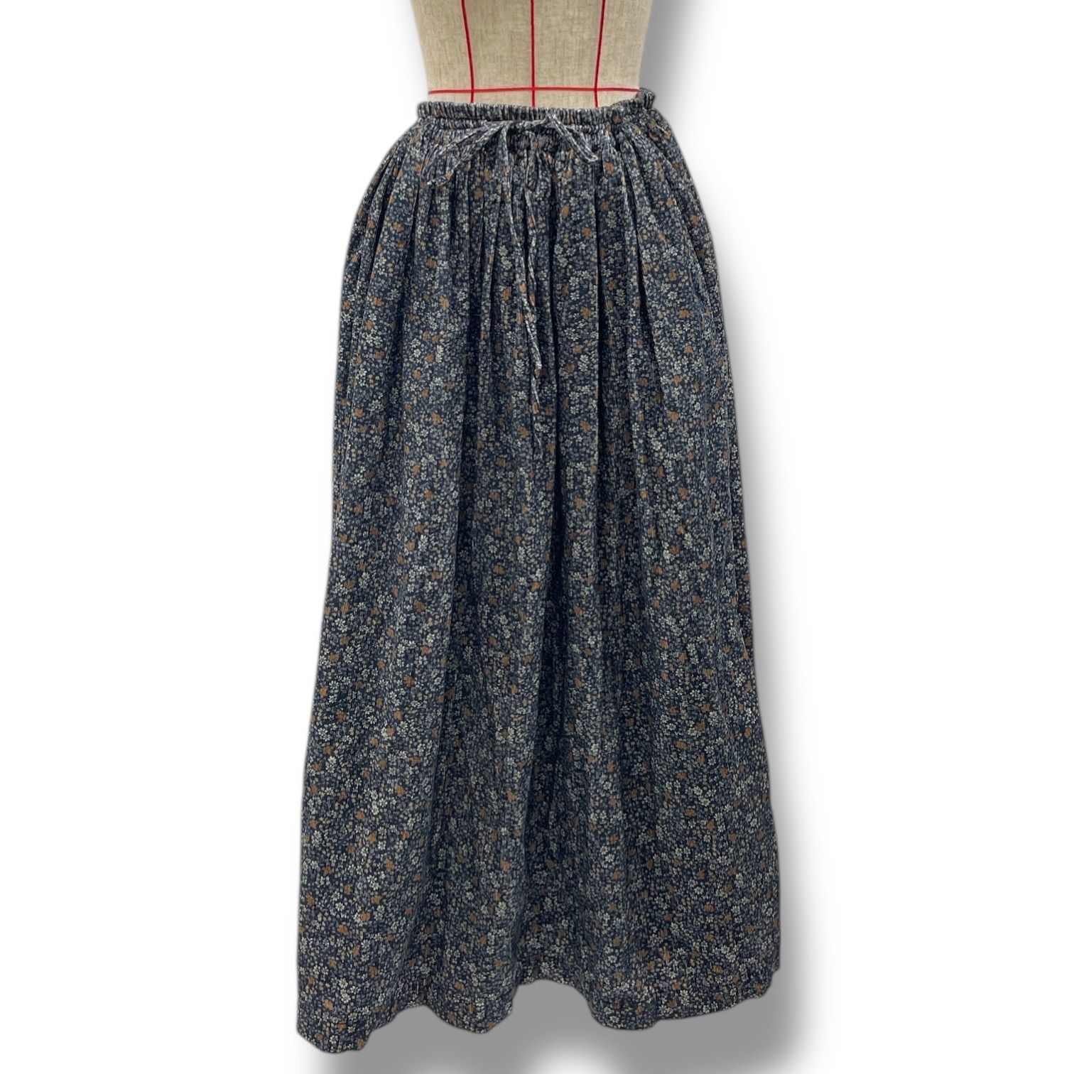 SOIL ソイル 北欧暮らしの道具店 花柄コーデュロイスカート フレア