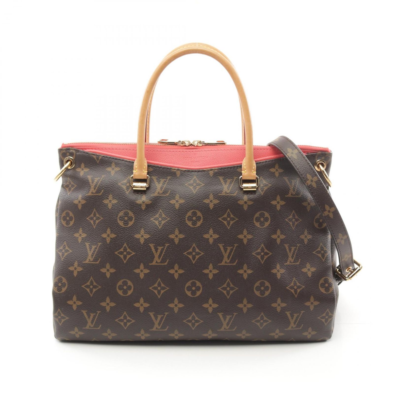 ルイ・ヴィトン LOUIS VUITTON ハンドバッグ パラス モノグラム ローズ M41147 ローズリッチ PVCコーティングキャンバス レザー  パラスMM レディース Used B - メルカリ