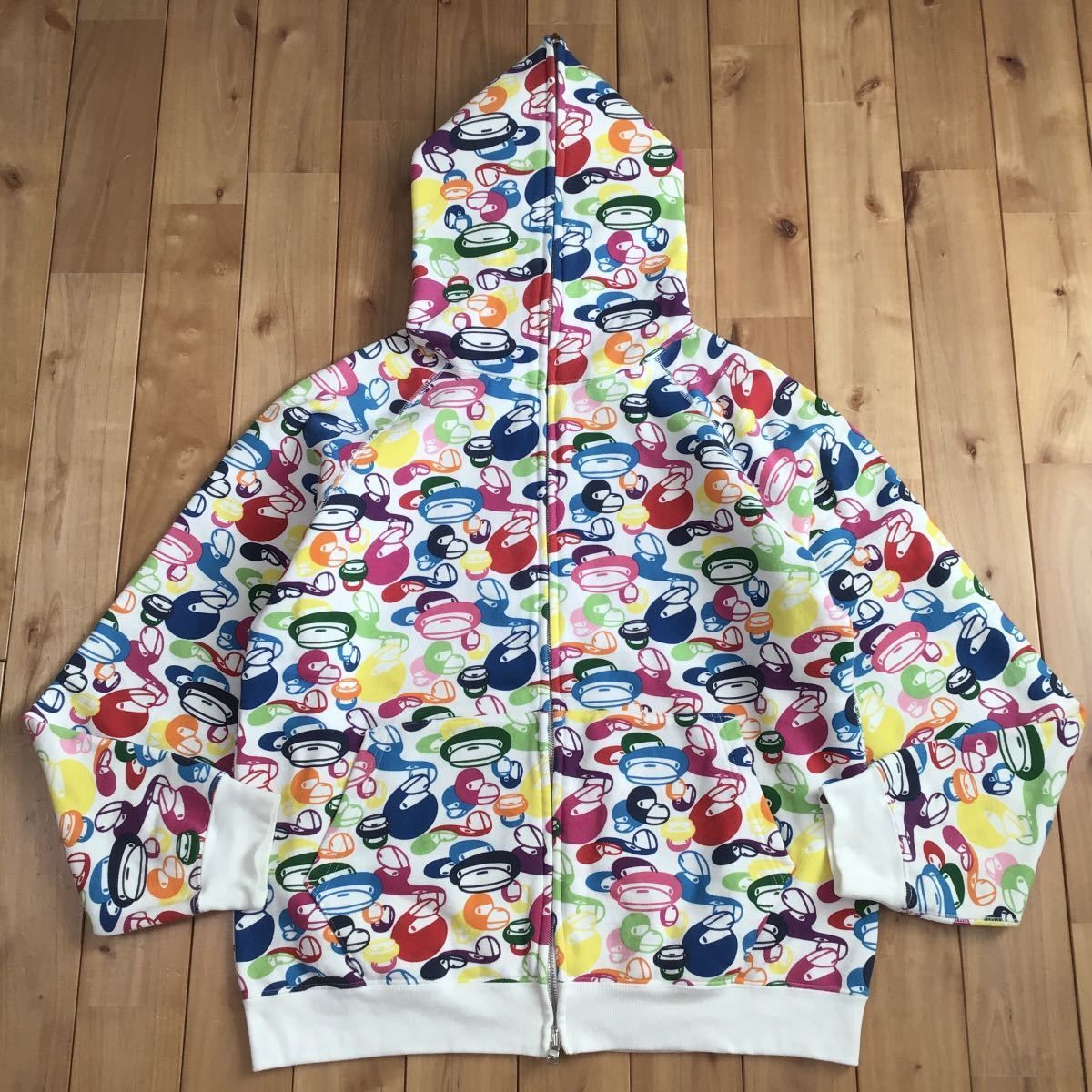 BAPE MILO multi camo フルジップ パーカー a bathing ape full zip